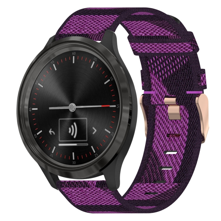 Cinturino per orologio in nylon intrecciato da 20 mm, For Garmin Venu SQ, For Garmin Vivomove 3, For Garminmove 3