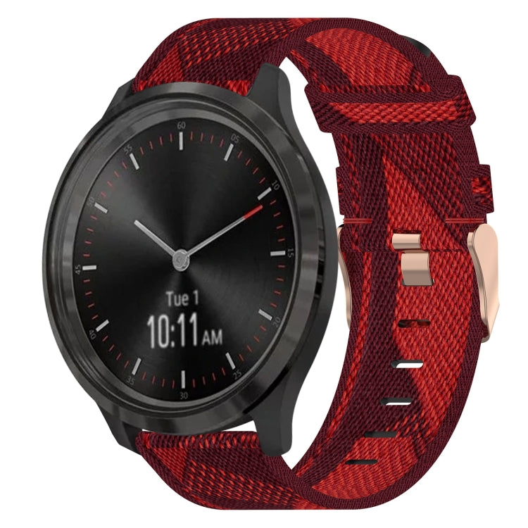Cinturino per orologio in nylon intrecciato da 20 mm, For Garmin Venu SQ, For Garmin Vivomove 3, For Garminmove 3