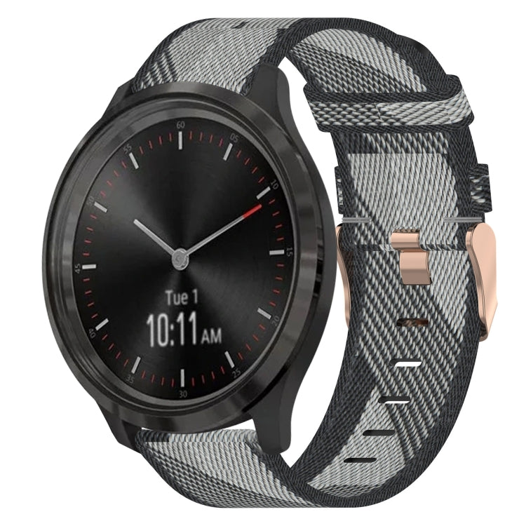 Cinturino per orologio in nylon intrecciato da 20 mm, For Garmin Venu SQ, For Garmin Vivomove 3, For Garminmove 3