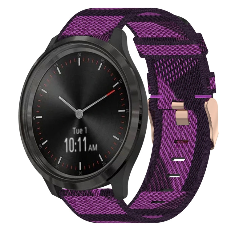 Cinturino per orologio in nylon intrecciato da 20 mm, For Garmin Venu SQ, For Garmin Vivomove 3, For Garminmove 3