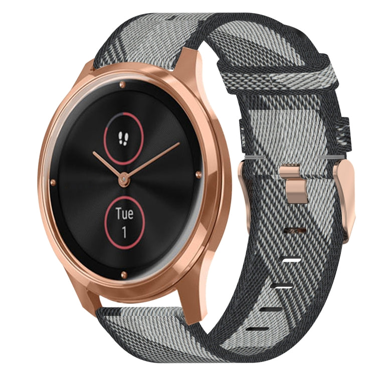 Cinturino per orologio in nylon intrecciato da 20 mm, For Garmin VivoMove Luxe, For Garminmove Luxe, For Garmin VivoMove Style