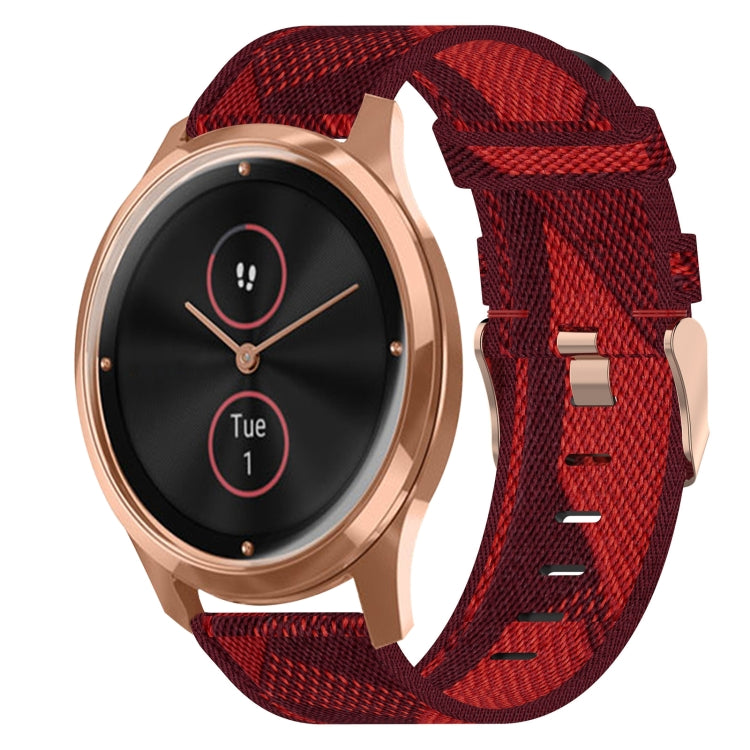 Cinturino per orologio in nylon intrecciato da 20 mm, For Garmin VivoMove Luxe, For Garminmove Luxe, For Garmin VivoMove Style