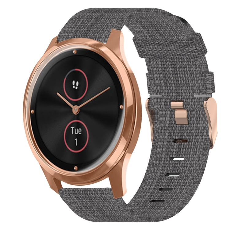 Cinturino per orologio in nylon intrecciato da 20 mm, For Garmin VivoMove Luxe, For Garminmove Luxe, For Garmin VivoMove Style