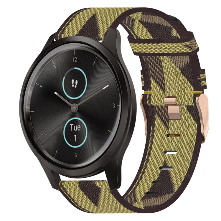 Cinturino per orologio in nylon intrecciato da 20 mm, For Garmin VivoMove Luxe, For Garminmove Luxe, For Garmin VivoMove Style