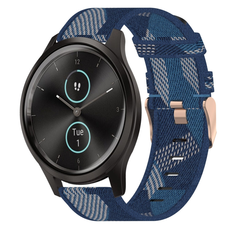 Cinturino per orologio in nylon intrecciato da 20 mm, For Garmin Garminmove Style, For Garmin Vivomove, For Garmin Vivomove HR Sport