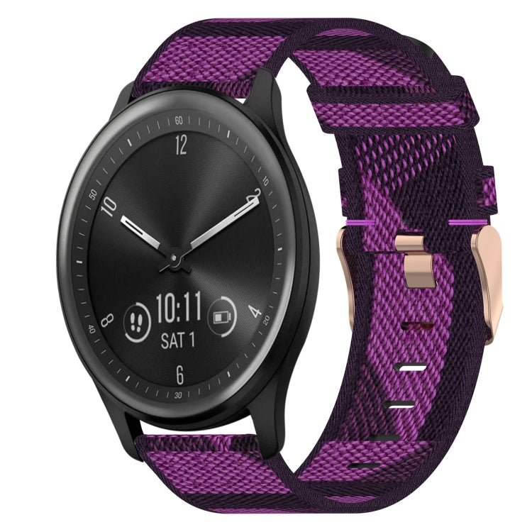 Cinturino per orologio in nylon intrecciato da 20 mm, For Garmin Garminmove Style, For Garmin Vivomove, For Garmin Vivomove HR Sport