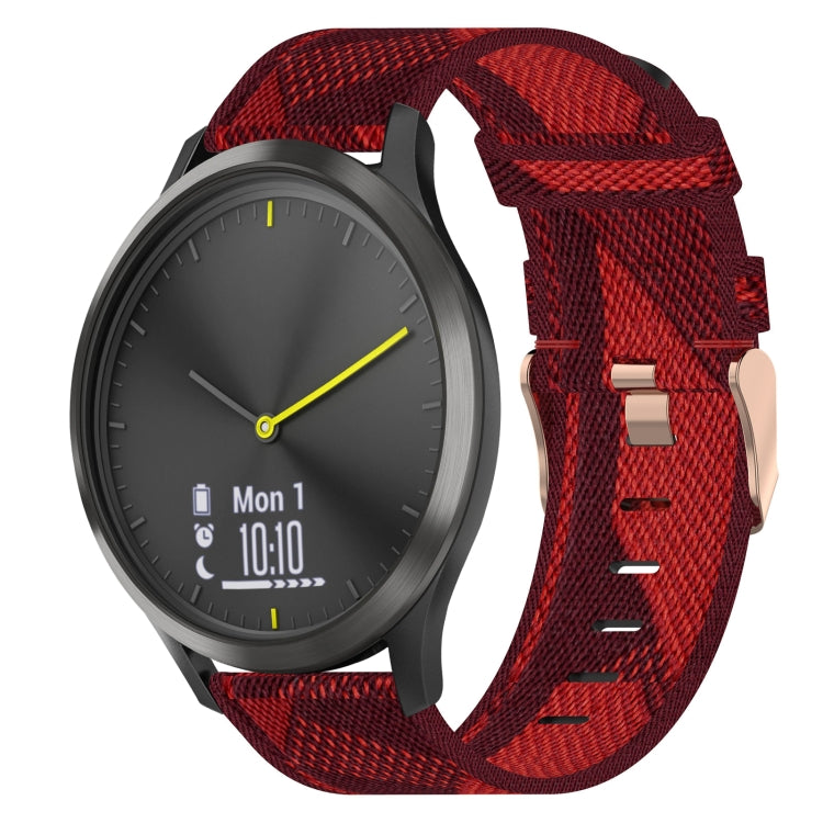 Cinturino per orologio in nylon intrecciato da 20 mm, For Garmin Garminmove Style, For Garmin Vivomove, For Garmin Vivomove HR Sport