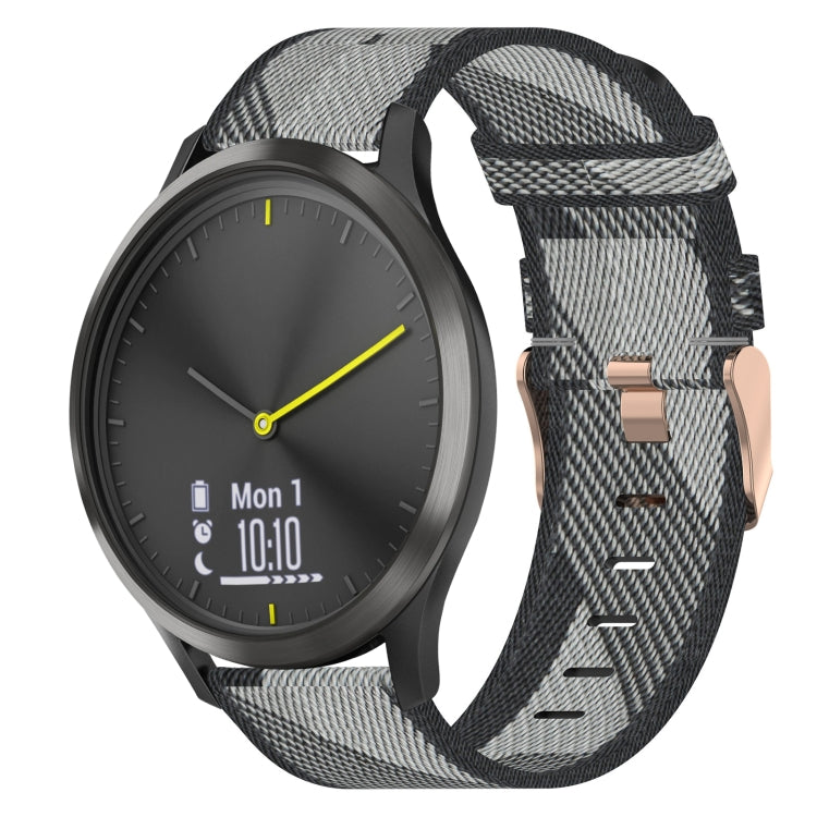 Cinturino per orologio in nylon intrecciato da 20 mm, For Garmin Garminmove Style, For Garmin Vivomove, For Garmin Vivomove HR Sport