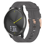 Cinturino per orologio in nylon intrecciato da 20 mm, For Garmin Garminmove Style, For Garmin Vivomove, For Garmin Vivomove HR Sport