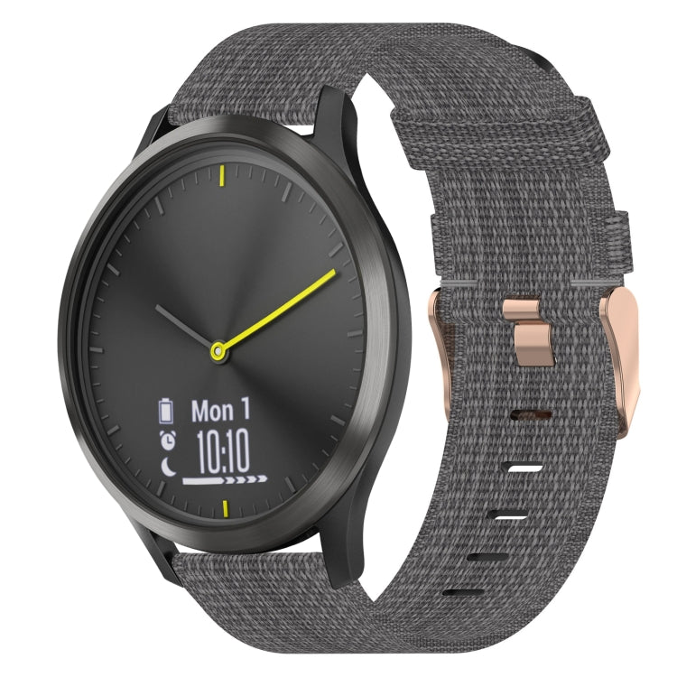 Cinturino per orologio in nylon intrecciato da 20 mm, For Garmin Garminmove Style, For Garmin Vivomove, For Garmin Vivomove HR Sport