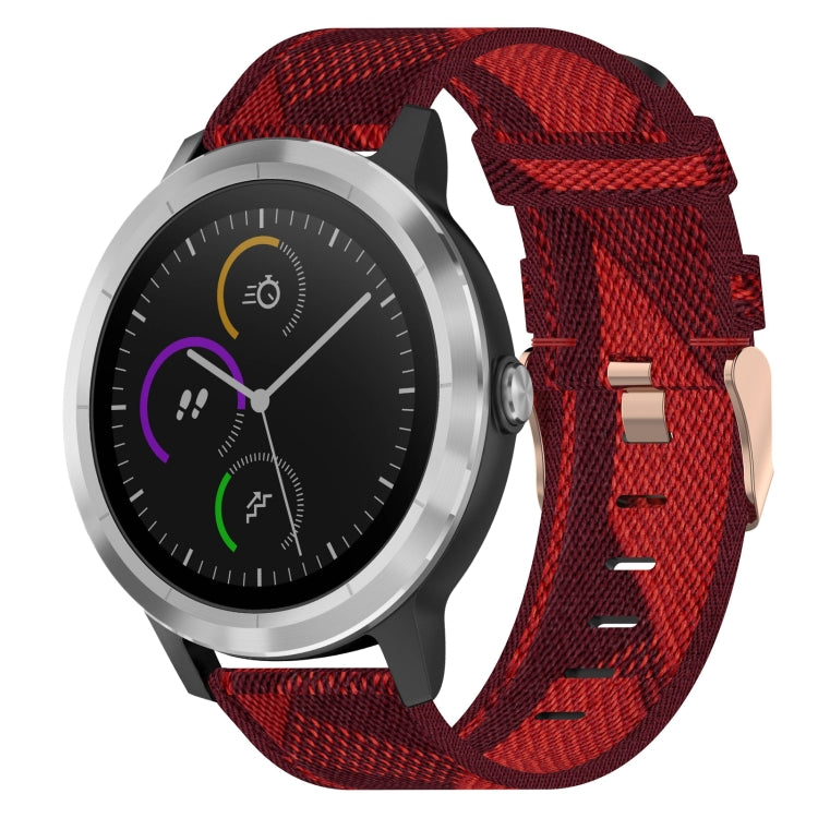 Cinturino per orologio in nylon intrecciato da 20 mm, For Garmin Vivoactive 3, For Garmin Vivoactive3 Music, For Garmin Forerunner 245