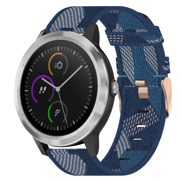 Cinturino per orologio in nylon intrecciato da 20 mm, For Garmin Vivoactive 3, For Garmin Vivoactive3 Music, For Garmin Forerunner 245