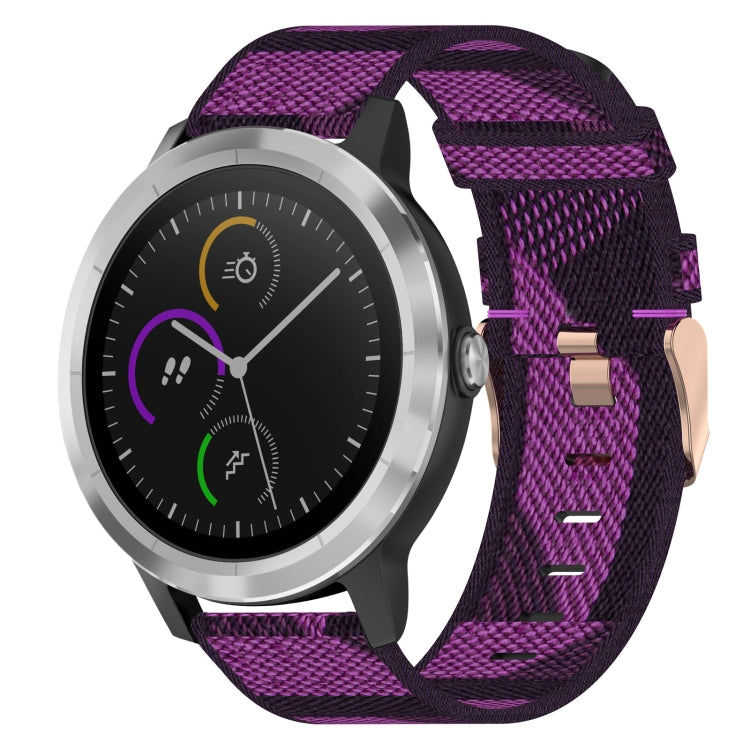Cinturino per orologio in nylon intrecciato da 20 mm, For Garmin Vivoactive 3, For Garmin Vivoactive3 Music, For Garmin Forerunner 245