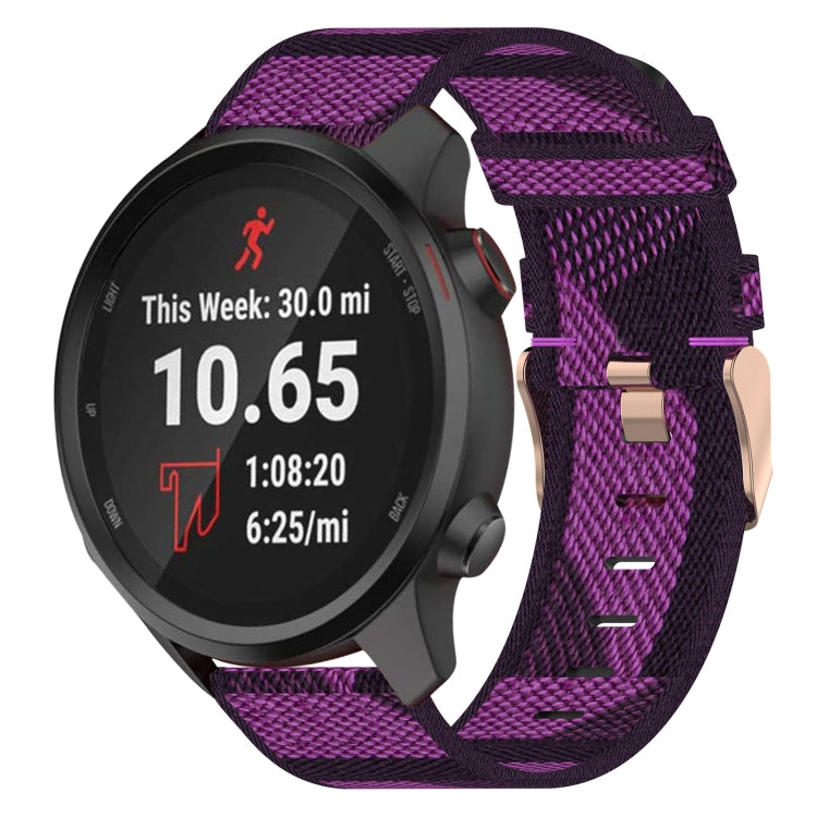 Cinturino per orologio in nylon intrecciato da 20 mm, For Garmin Vivoactive 3, For Garmin Vivoactive3 Music, For Garmin Forerunner 245