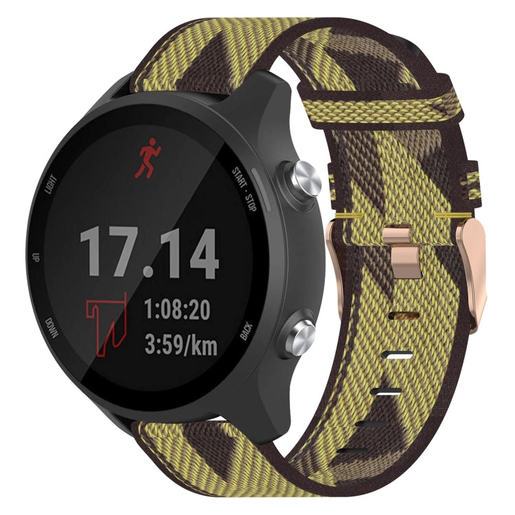 Cinturino per orologio in nylon intrecciato da 20 mm, For Garmin Forerunner 245 Music, For Garmin Forerunner 645, For Garmin Forerunner 645 Music
