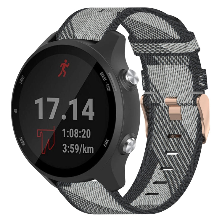 Cinturino per orologio in nylon intrecciato da 20 mm, For Garmin Forerunner 245 Music, For Garmin Forerunner 645, For Garmin Forerunner 645 Music