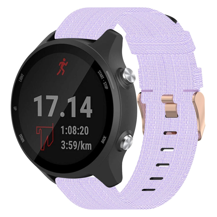 Cinturino per orologio in nylon intrecciato da 20 mm, For Garmin Forerunner 245 Music, For Garmin Forerunner 645, For Garmin Forerunner 645 Music