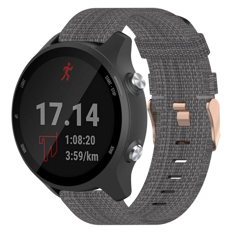 Cinturino per orologio in nylon intrecciato da 20 mm, For Garmin Forerunner 245 Music, For Garmin Forerunner 645, For Garmin Forerunner 645 Music