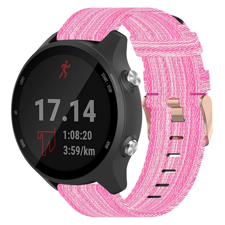Cinturino per orologio in nylon intrecciato da 20 mm, For Garmin Forerunner 245 Music, For Garmin Forerunner 645, For Garmin Forerunner 645 Music