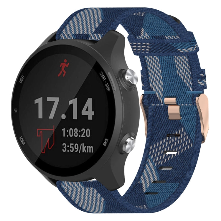 Cinturino per orologio in nylon intrecciato da 20 mm, For Garmin Forerunner 245 Music, For Garmin Forerunner 645, For Garmin Forerunner 645 Music