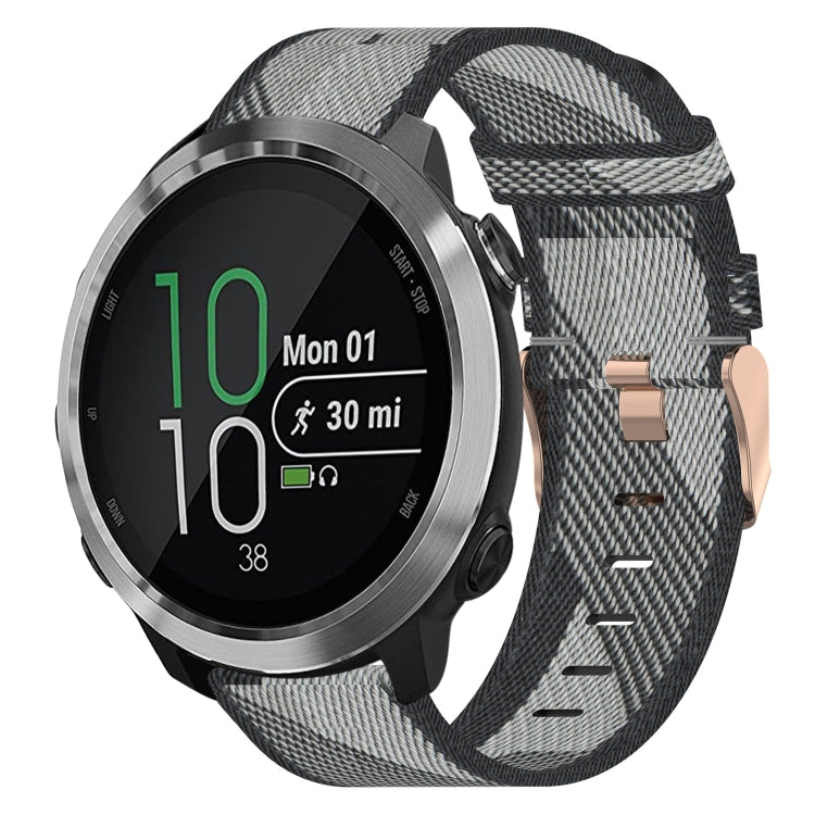 Cinturino per orologio in nylon intrecciato da 20 mm, For Garmin Forerunner 245 Music, For Garmin Forerunner 645, For Garmin Forerunner 645 Music