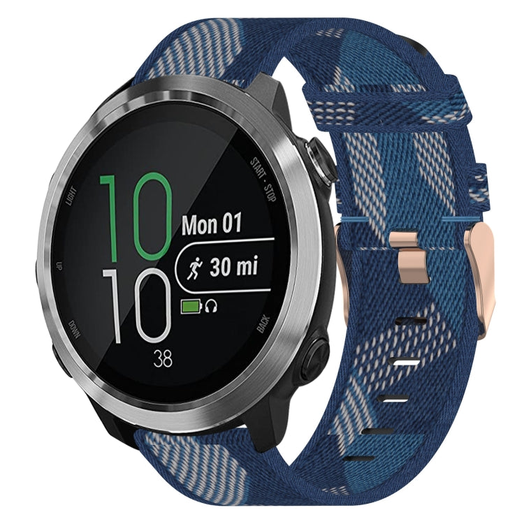 Cinturino per orologio in nylon intrecciato da 20 mm, For Garmin Forerunner 245 Music, For Garmin Forerunner 645, For Garmin Forerunner 645 Music