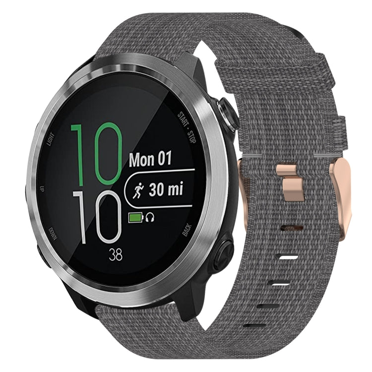 Cinturino per orologio in nylon intrecciato da 20 mm, For Garmin Forerunner 245 Music, For Garmin Forerunner 645, For Garmin Forerunner 645 Music
