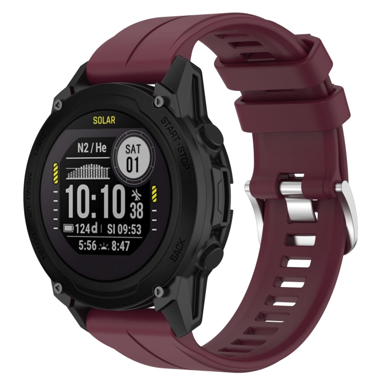 Cinturino in silicone tinta unita da 22 mm, For Garmin Forerunner 955, For Garmin Descent G1