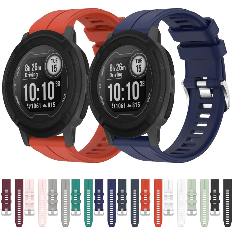 Cinturino in silicone tinta unita da 22 mm, For Garmin Instinct 2, For Garmin Instinct