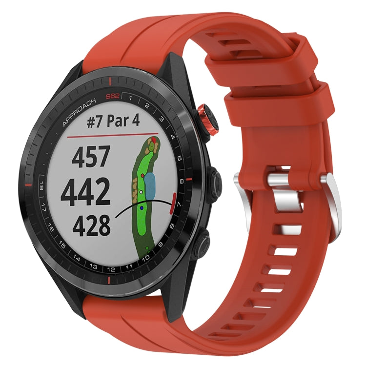 Cinturino in silicone tinta unita da 22 mm, For Garmin Approach S62, For Garmin Approach S60