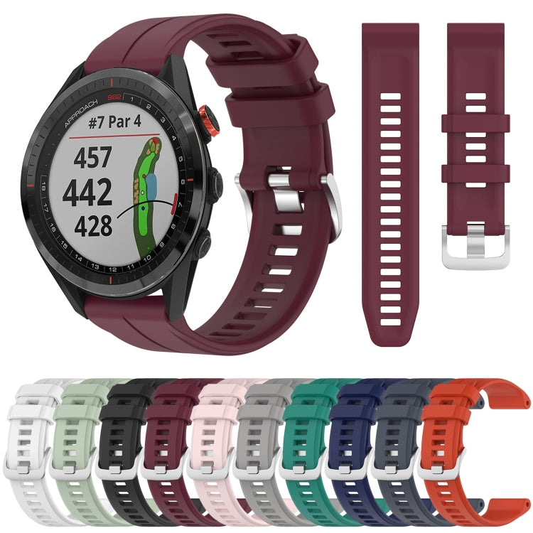 Cinturino in silicone tinta unita da 22 mm, For Garmin Approach S62, For Garmin Approach S60
