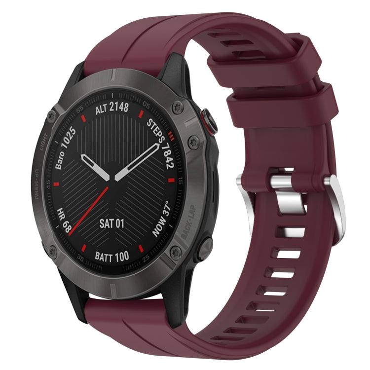 Cinturino in silicone tinta unita da 22 mm, For Garmin Fenix 6 Sapphire GPS, For Garmin Fenix 5