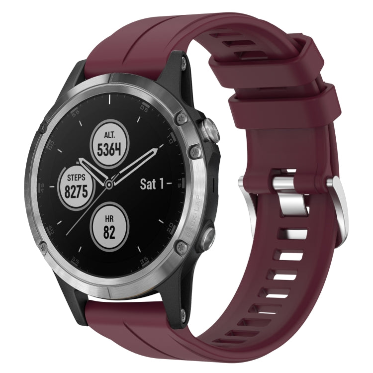 Cinturino in silicone tinta unita da 22 mm, For Garmin Fenix 5 Plus, For Garmin Quatix 5
