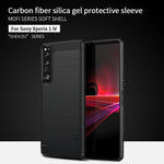 Custodia morbida in TPU in fibra di carbonio con trama spazzolata serie MOFI Gentleness, For Sony Xperia 1 IV, For Sony Xperia 10 IV, For OnePlus Ace / 10R 5G, For Nokia G11 / G21, For OPPO A57 4G / A57 5G / A77 5G