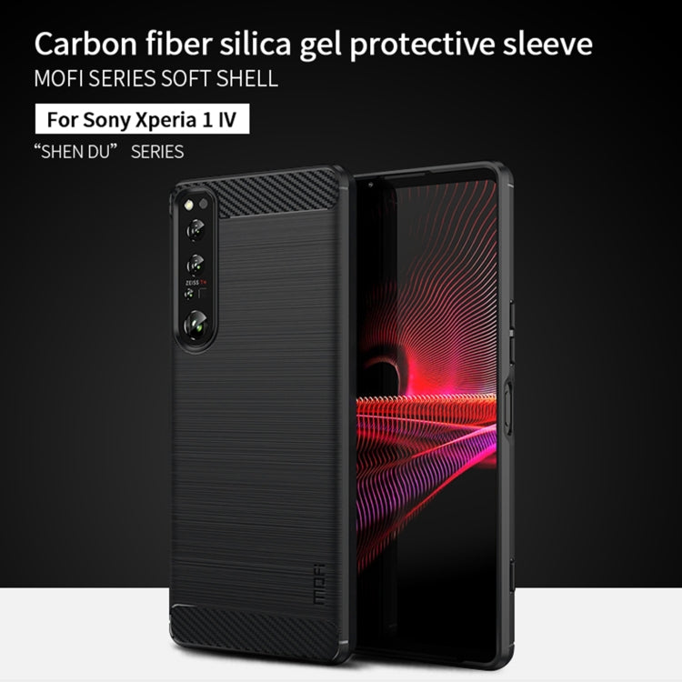 Custodia morbida in TPU in fibra di carbonio con trama spazzolata serie MOFI Gentleness, For Sony Xperia 1 IV, For Sony Xperia 10 IV, For OnePlus Ace / 10R 5G, For Nokia G11 / G21, For OPPO A57 4G / A57 5G / A77 5G