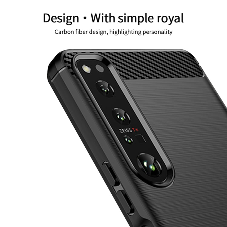 Custodia morbida in TPU in fibra di carbonio con trama spazzolata serie MOFI Gentleness, For Sony Xperia 1 IV, For Sony Xperia 10 IV, For OnePlus Ace / 10R 5G, For Nokia G11 / G21, For OPPO A57 4G / A57 5G / A77 5G
