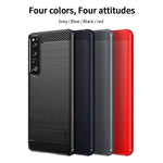 Custodia morbida in TPU in fibra di carbonio con trama spazzolata serie MOFI Gentleness, For Sony Xperia 1 IV, For Sony Xperia 10 IV, For OnePlus Ace / 10R 5G, For Nokia G11 / G21, For OPPO A57 4G / A57 5G / A77 5G