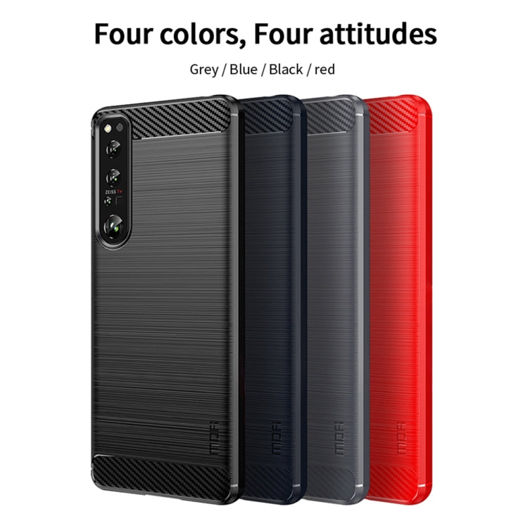 Custodia morbida in TPU in fibra di carbonio con trama spazzolata serie MOFI Gentleness, For Sony Xperia 1 IV, For Sony Xperia 10 IV, For OnePlus Ace / 10R 5G, For Nokia G11 / G21, For OPPO A57 4G / A57 5G / A77 5G