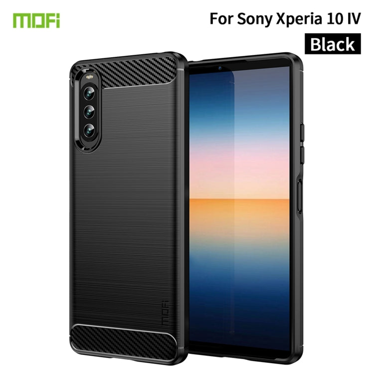 Custodia morbida in TPU in fibra di carbonio con trama spazzolata serie MOFI Gentleness, For Sony Xperia 1 IV, For Sony Xperia 10 IV, For OnePlus Ace / 10R 5G, For Nokia G11 / G21, For OPPO A57 4G / A57 5G / A77 5G