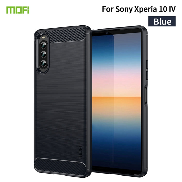 Custodia morbida in TPU in fibra di carbonio con trama spazzolata serie MOFI Gentleness, For Sony Xperia 1 IV, For Sony Xperia 10 IV, For OnePlus Ace / 10R 5G, For Nokia G11 / G21, For OPPO A57 4G / A57 5G / A77 5G