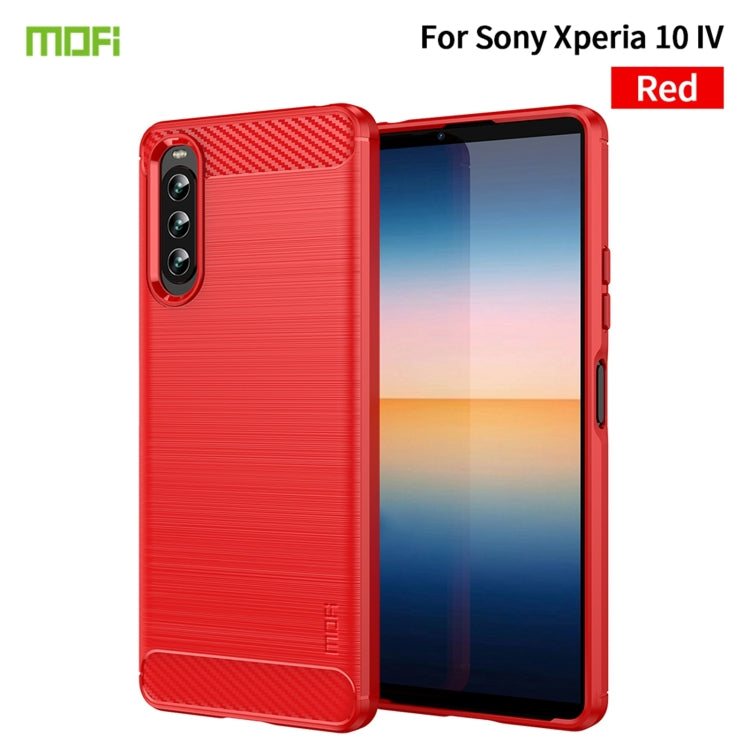 Custodia morbida in TPU in fibra di carbonio con trama spazzolata serie MOFI Gentleness, For Sony Xperia 1 IV, For Sony Xperia 10 IV, For OnePlus Ace / 10R 5G, For Nokia G11 / G21, For OPPO A57 4G / A57 5G / A77 5G