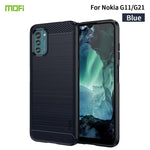 Custodia morbida in TPU in fibra di carbonio con trama spazzolata serie MOFI Gentleness, For Sony Xperia 1 IV, For Sony Xperia 10 IV, For OnePlus Ace / 10R 5G, For Nokia G11 / G21, For OPPO A57 4G / A57 5G / A77 5G
