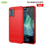 Custodia morbida in TPU in fibra di carbonio con trama spazzolata serie MOFI Gentleness, For Sony Xperia 1 IV, For Sony Xperia 10 IV, For OnePlus Ace / 10R 5G, For Nokia G11 / G21, For OPPO A57 4G / A57 5G / A77 5G
