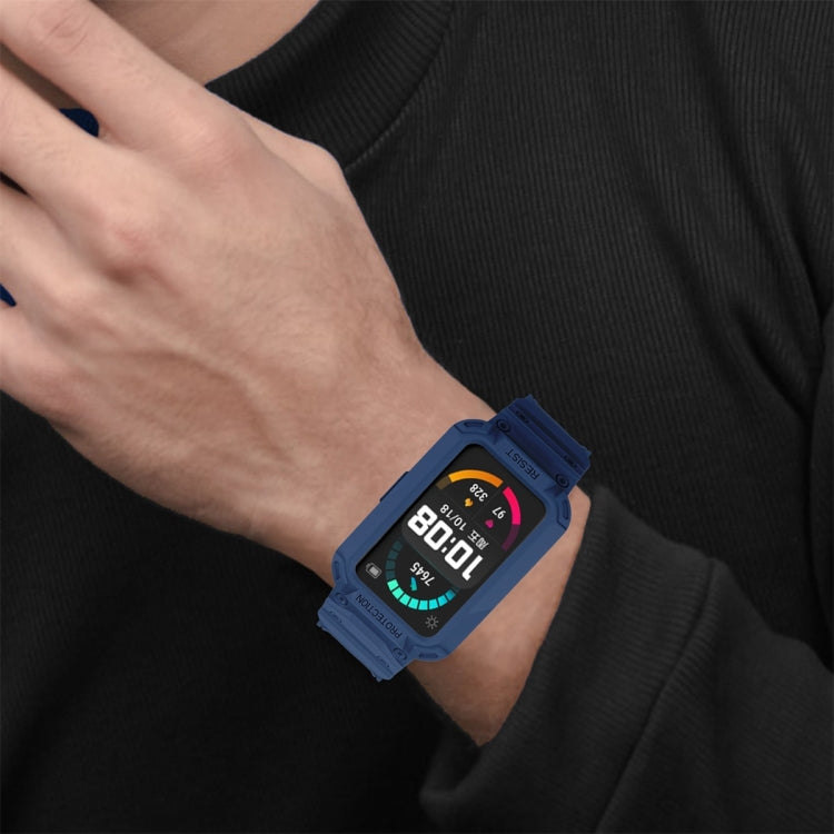 Per Huawei Watch Fit 2020 / Honor Watch ES 2020 Cinturino elastico regolabile in TPU integrato JSM, Pink, Black, Army Green, Translucent, Light Grey, Dark Blue