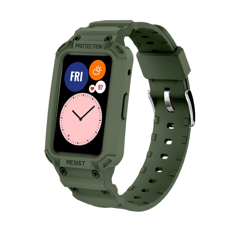 Per Huawei Watch Fit 2020 / Honor Watch ES 2020 Cinturino elastico regolabile in TPU integrato JSM, Pink, Black, Army Green, Translucent, Light Grey, Dark Blue