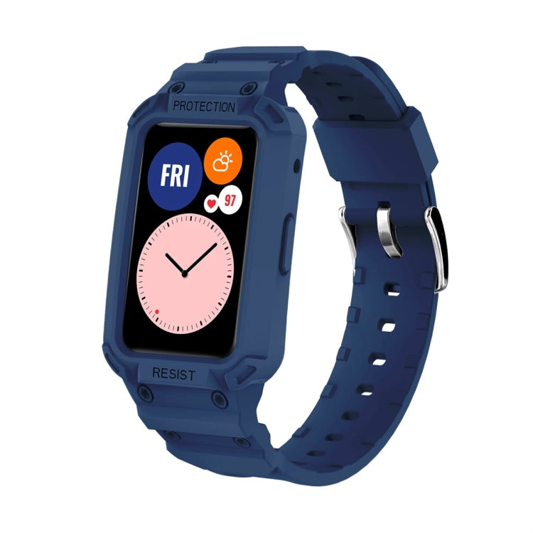 Per Huawei Watch Fit 2020 / Honor Watch ES 2020 Cinturino elastico regolabile in TPU integrato JSM, Pink, Black, Army Green, Translucent, Light Grey, Dark Blue