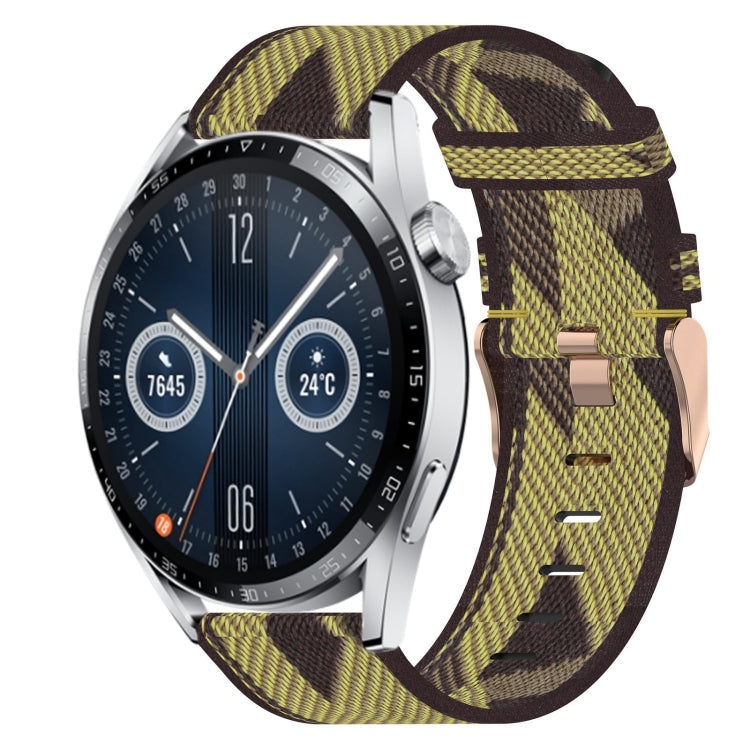 Cinturino per orologio in nylon intrecciato da 22 mm, For Huawei Watch GT3 Pro 46mm, For Huawei Watch GT3 46mm, For Huawei Watch GT Runner