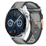 Cinturino per orologio in nylon intrecciato da 22 mm, For Huawei Watch GT3 Pro 46mm, For Huawei Watch GT3 46mm, For Huawei Watch GT Runner