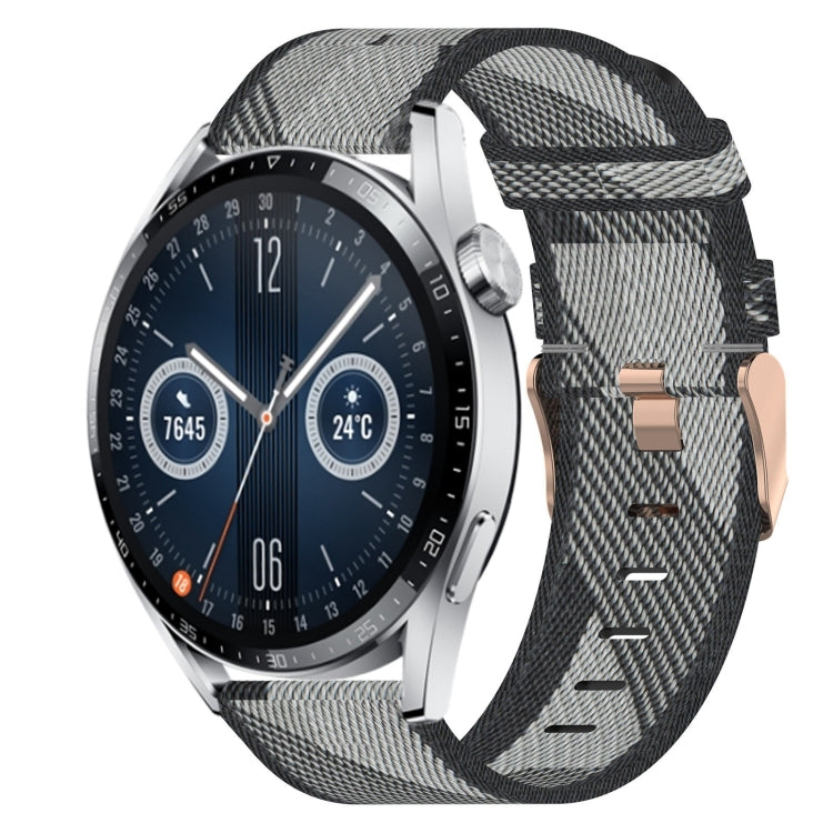 Cinturino per orologio in nylon intrecciato da 22 mm, For Huawei Watch GT3 Pro 46mm, For Huawei Watch GT3 46mm, For Huawei Watch GT Runner