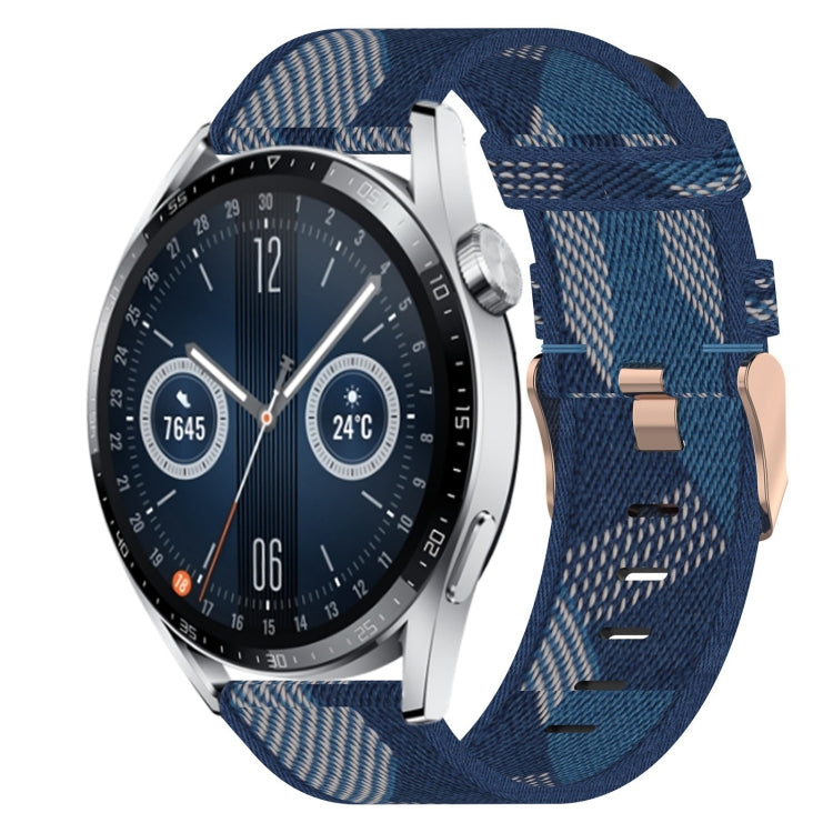 Cinturino per orologio in nylon intrecciato da 22 mm, For Huawei Watch GT3 Pro 46mm, For Huawei Watch GT3 46mm, For Huawei Watch GT Runner